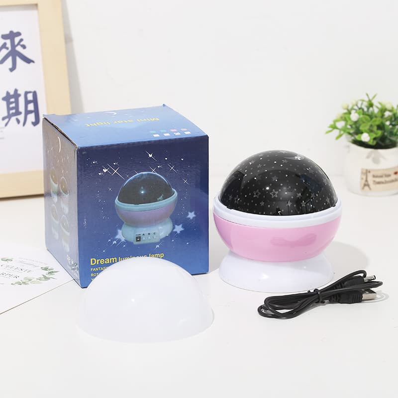 Starry Sky Projector Lamp Projector Colorful Rotating Stars and Moon LED Projector Lamp Baby Sleeping Bedside Night Light