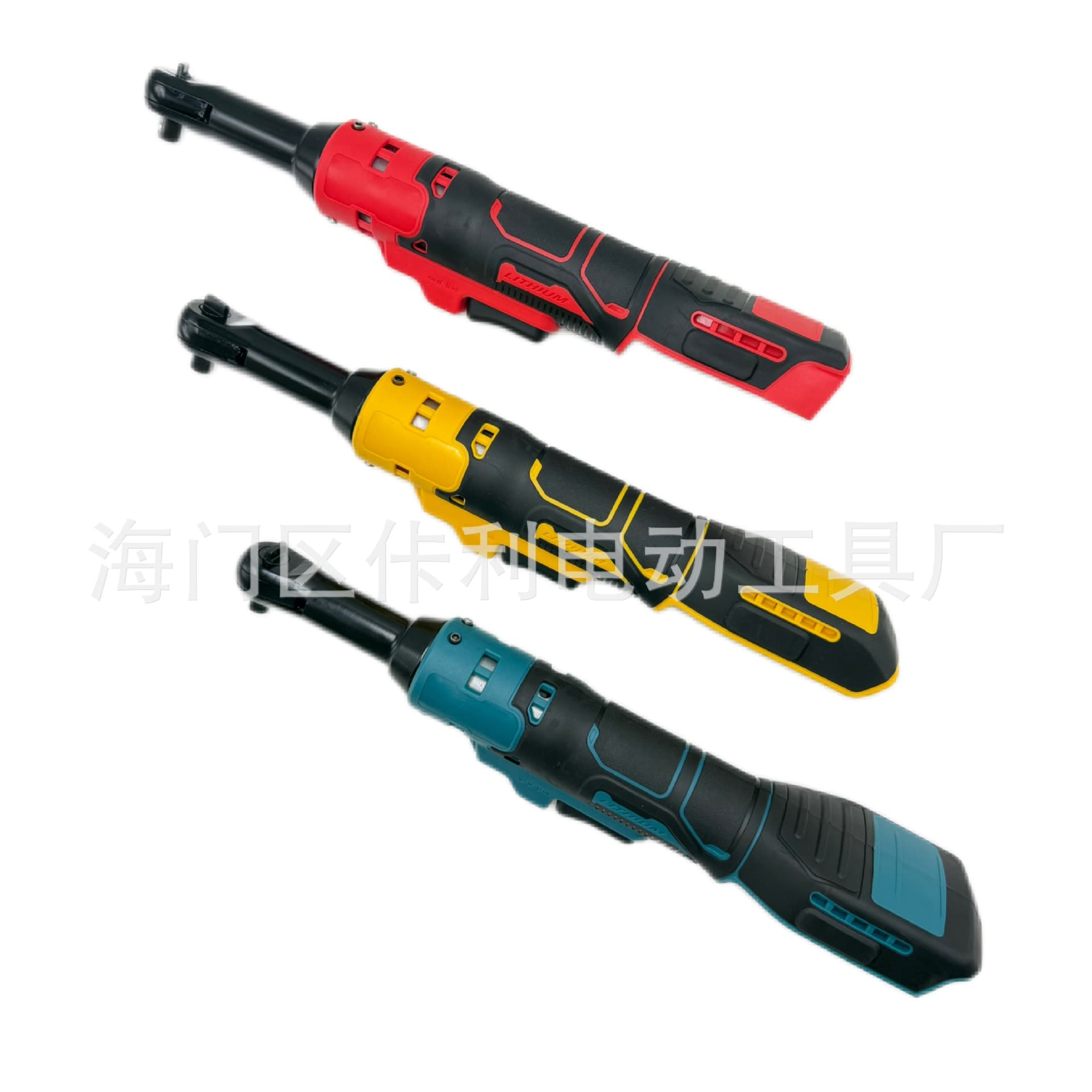 Cross-border extended 10cm ratchet wrench 21V forward and reverse rubber-coated model for home decoration stage construction