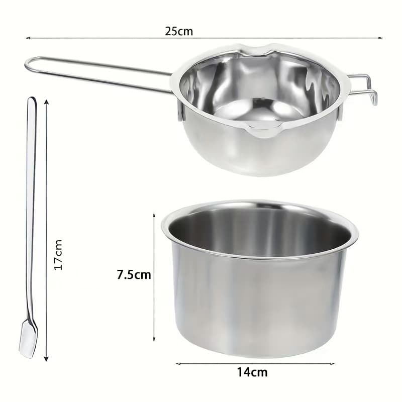 Stainless steel chocolate melting pot melting wax pot butter soap water-proof melting bowl baking tool set