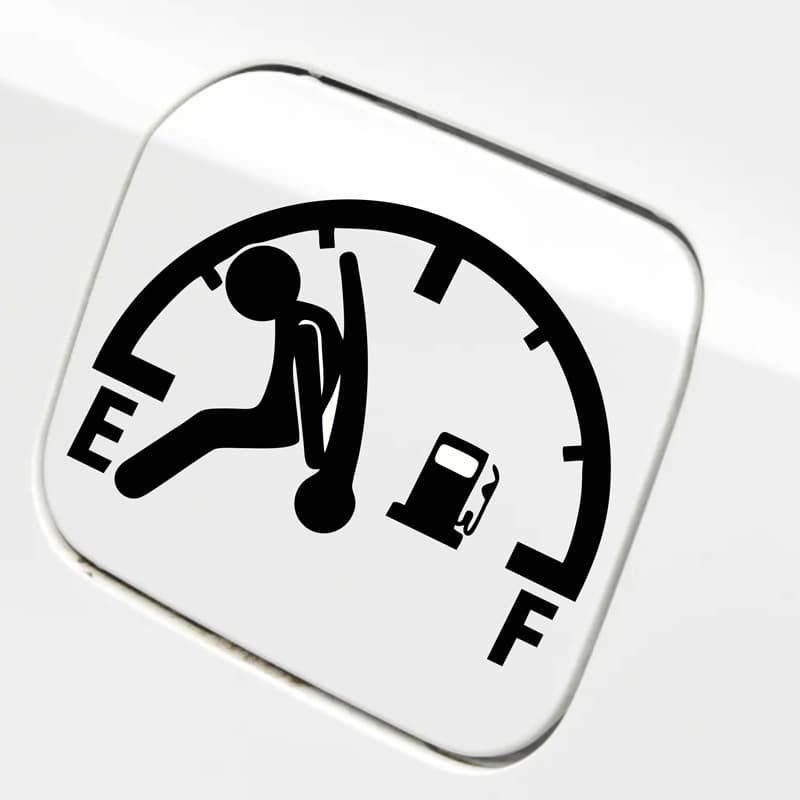 Amazon Cross-border EF Fuel Tank Cap Car Sticker Hollow Transfer Paper Vinyl Fun Fuel Gauge Car Decal