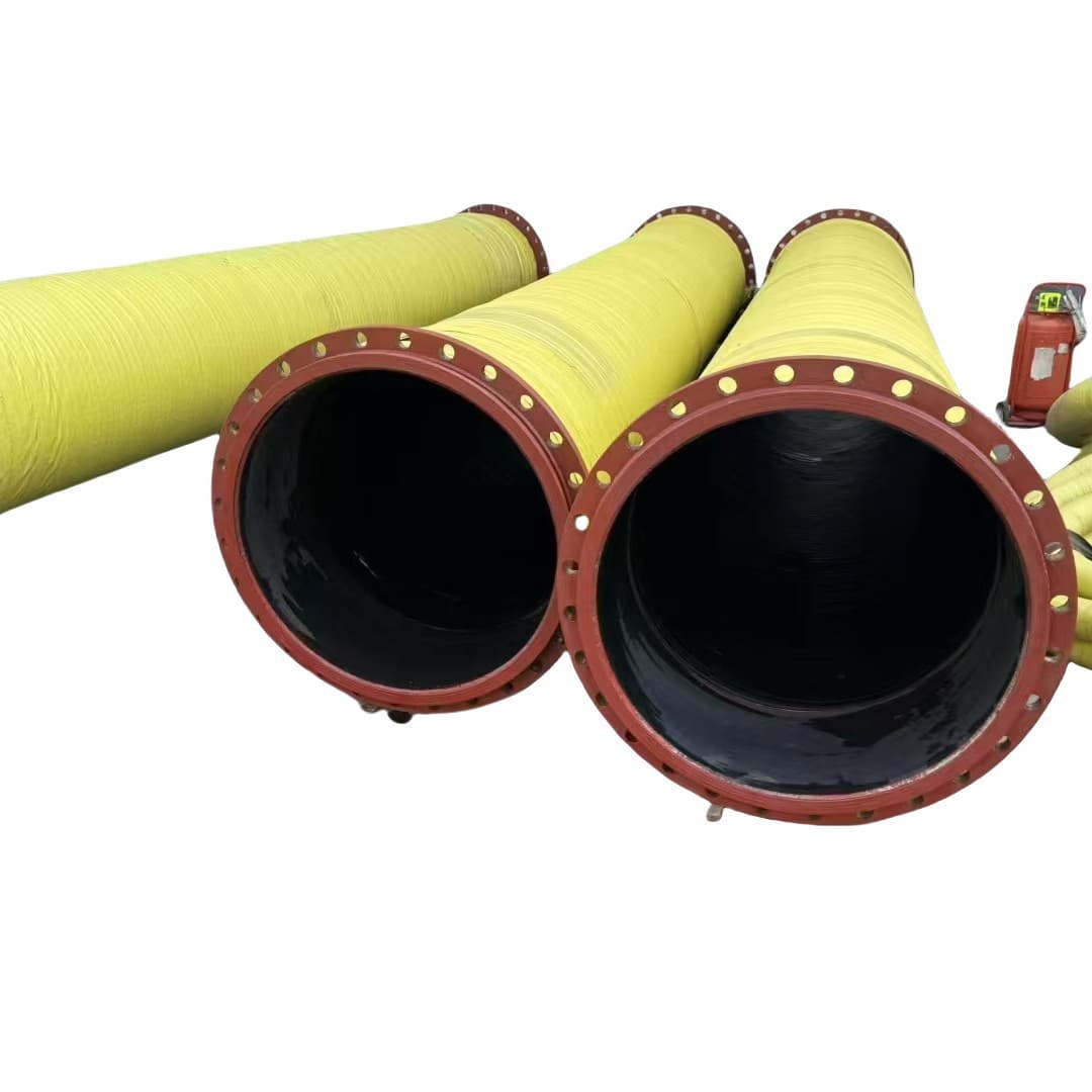 Custom Large Diameter Rubber Hose Flange-Type Rubber Hose Water Suction and Discharge Hose Cement Slurry Hose Acid and Alkali Resistant Hose