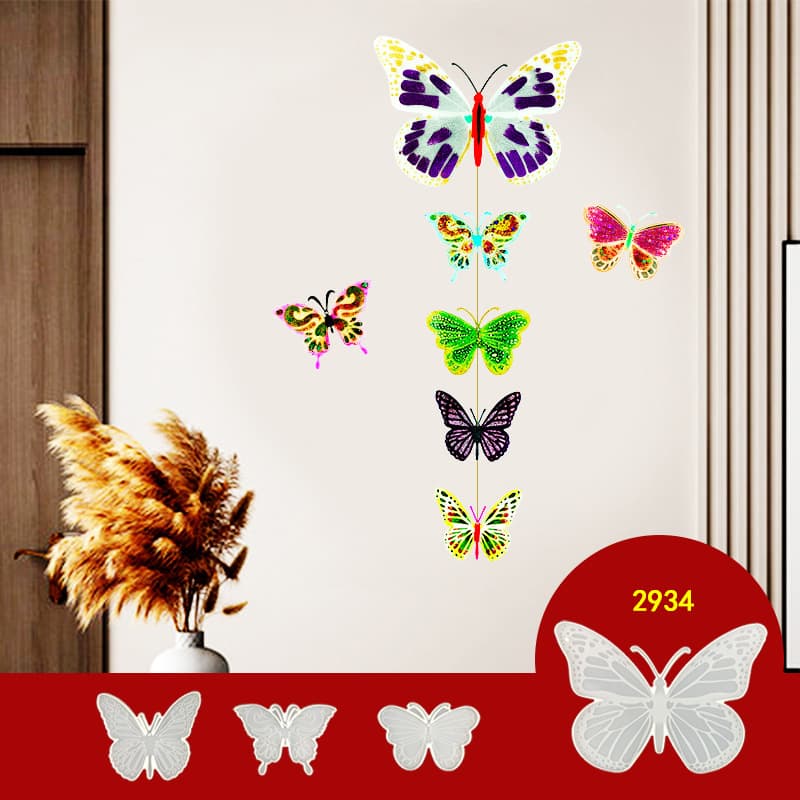 Butterfly Wall Hanging Epoxy Mold DIY Butterfly Keychain Coaster Butterfly Wall Hanging Decoration Silicone Mold