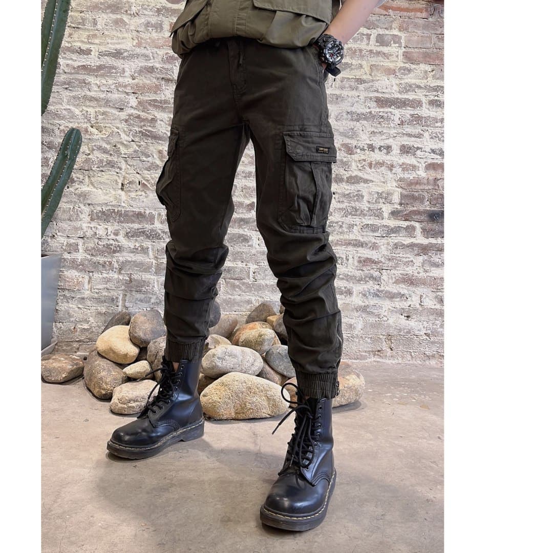 [Live Stream Same Style] Tapered Cargo Pants Men's American Sport Casual Pants Women's Spring Autumn Motorcycle Long Pants