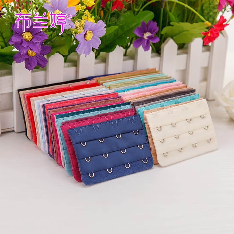 Three Rows Four Hooks Stainless Steel Underwear Back Hook Three Rows 4 Hooks Bra Extension Fastener Bra Extension Stainless Steel Back Hook