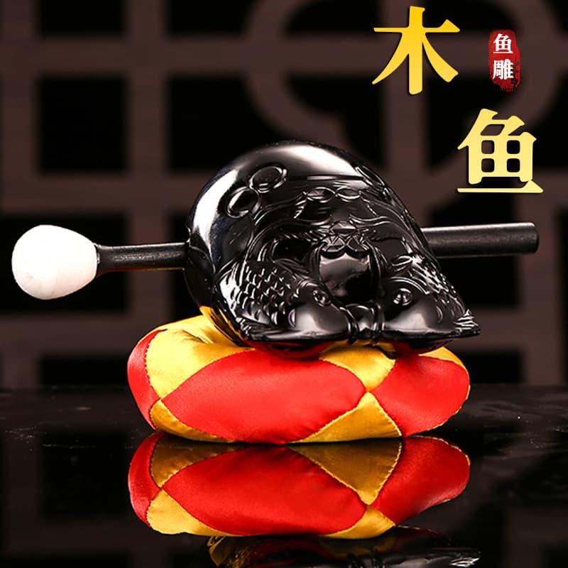 Knock Knock Small Wooden Fish Percussion Instrument Non-Solid Wood Student Meditation Gift Office Worker Stress Relief Portable Present