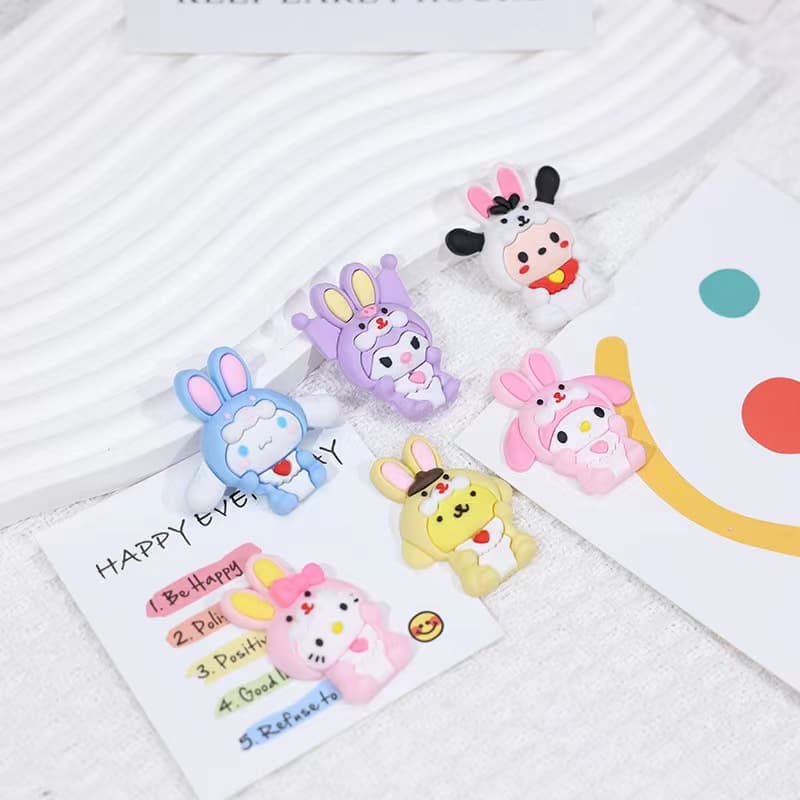 Cartoon pajamas Sanrio soft vinyl accessories DIY Guka wax seal large 3D refrigerator magnet decoration