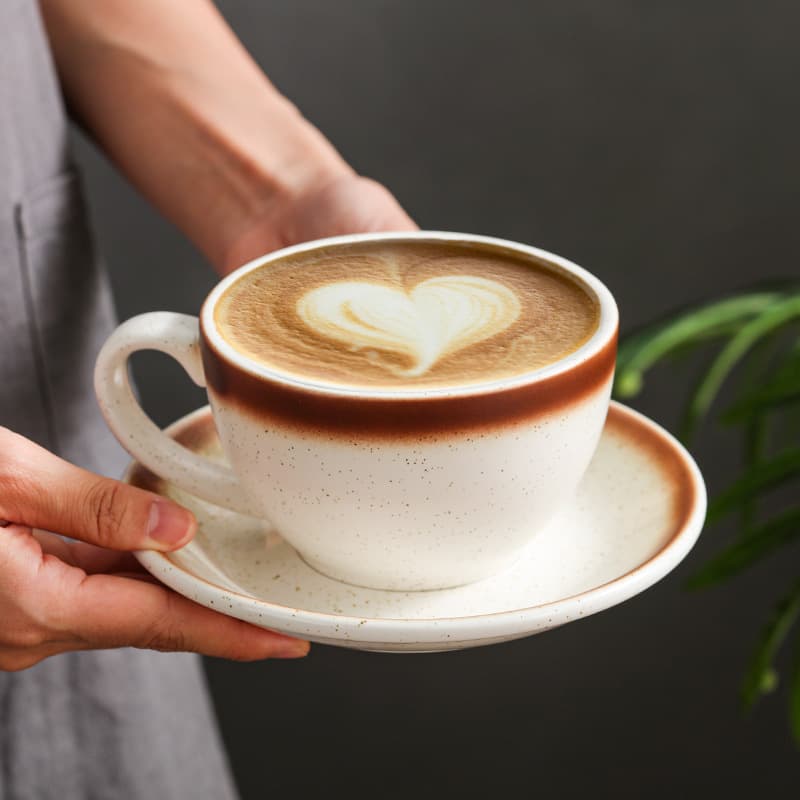 Ceramic coffee cup and saucer set Japanese style latte art cup cappuccino cup latte cup espresso cup gift box light luxury