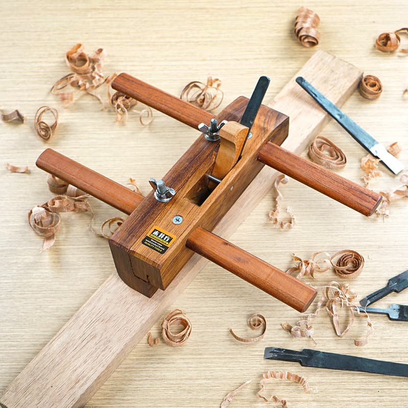 Mujingfang Hong Kong-style Rosewood Groove Plane Woodworking Plane Woodworking Tool Adjustable Blade Distance