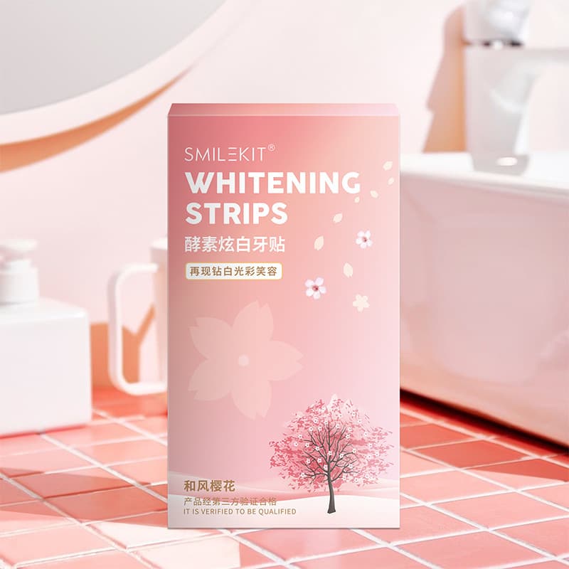 Sakura Glitter White Teeth Whitening Strips Professional Enzyme Whitening Lock-in White Teeth Strips