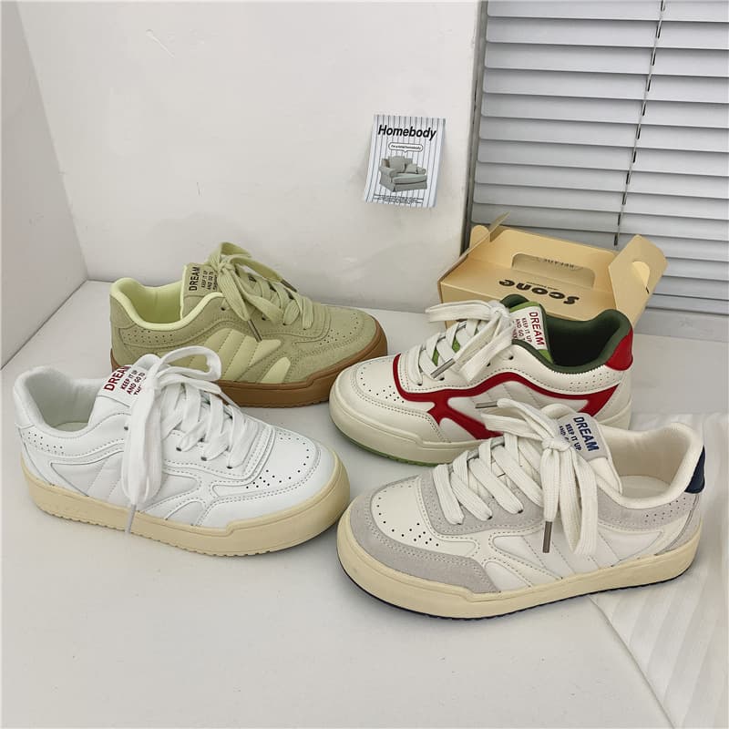 2024 spring student Harajuku street snap white shoes women student Korean style versatile flat sole breathable leather canvas shoes