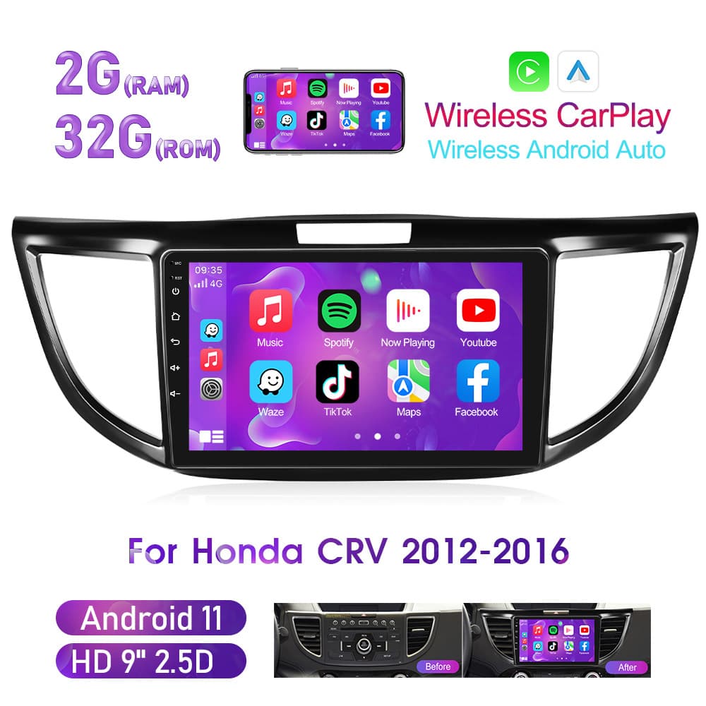Suitable for Honda CRV 12-16 large-screen car-mounted Carplay Android navigation car central control all-in-one machine
