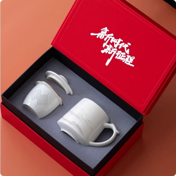 Ceramic cup July 1st party member souvenir practical party branch party day study gift political birthday gift
