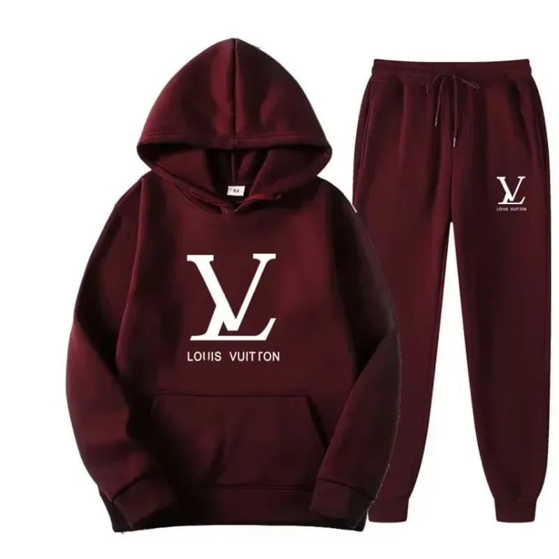 Autumn and winter new men's and women's hooded sweatshirts and trousers 2-piece set outdoor fashion jogging men's casual sportswear
