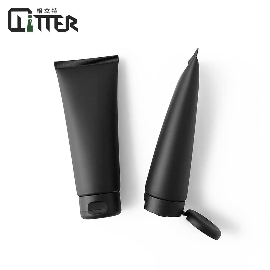 In Stock 100ml Black Frosted Matte Soft Tube Cosmetic Refill Empty Bottles Plastic Flip Top Squeeze In Stock Printing