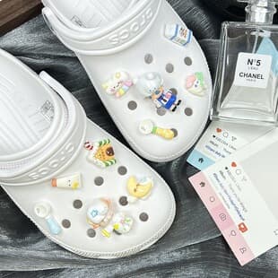 Trendy Croc Charms Cute Cartoon Dimoo Dim Mengli DIY Shoe Decor Cartoon House Shoe Ornaments