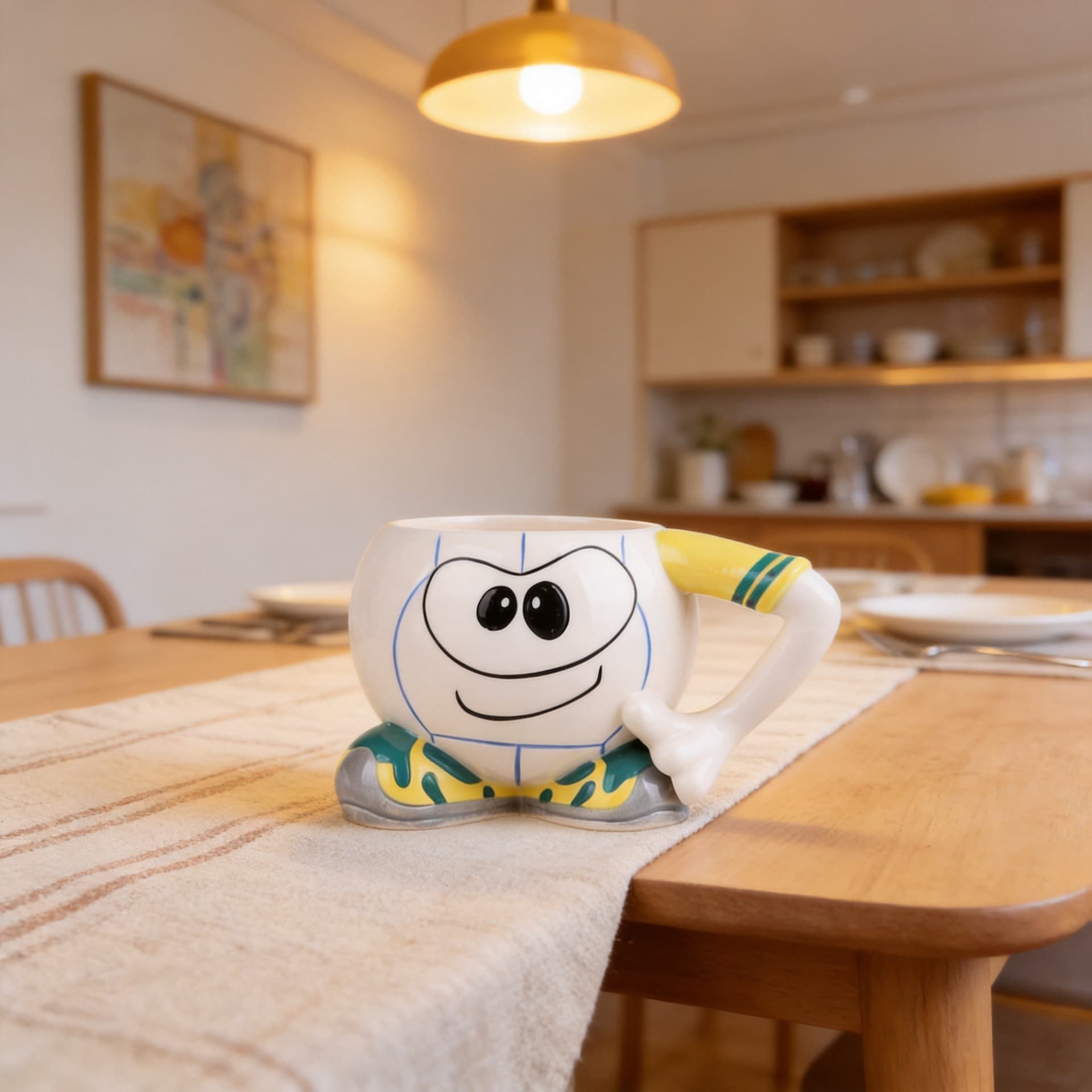 Hot-selling spherical ghost face series ceramic mug, factory custom ceramic mug World Cup cup