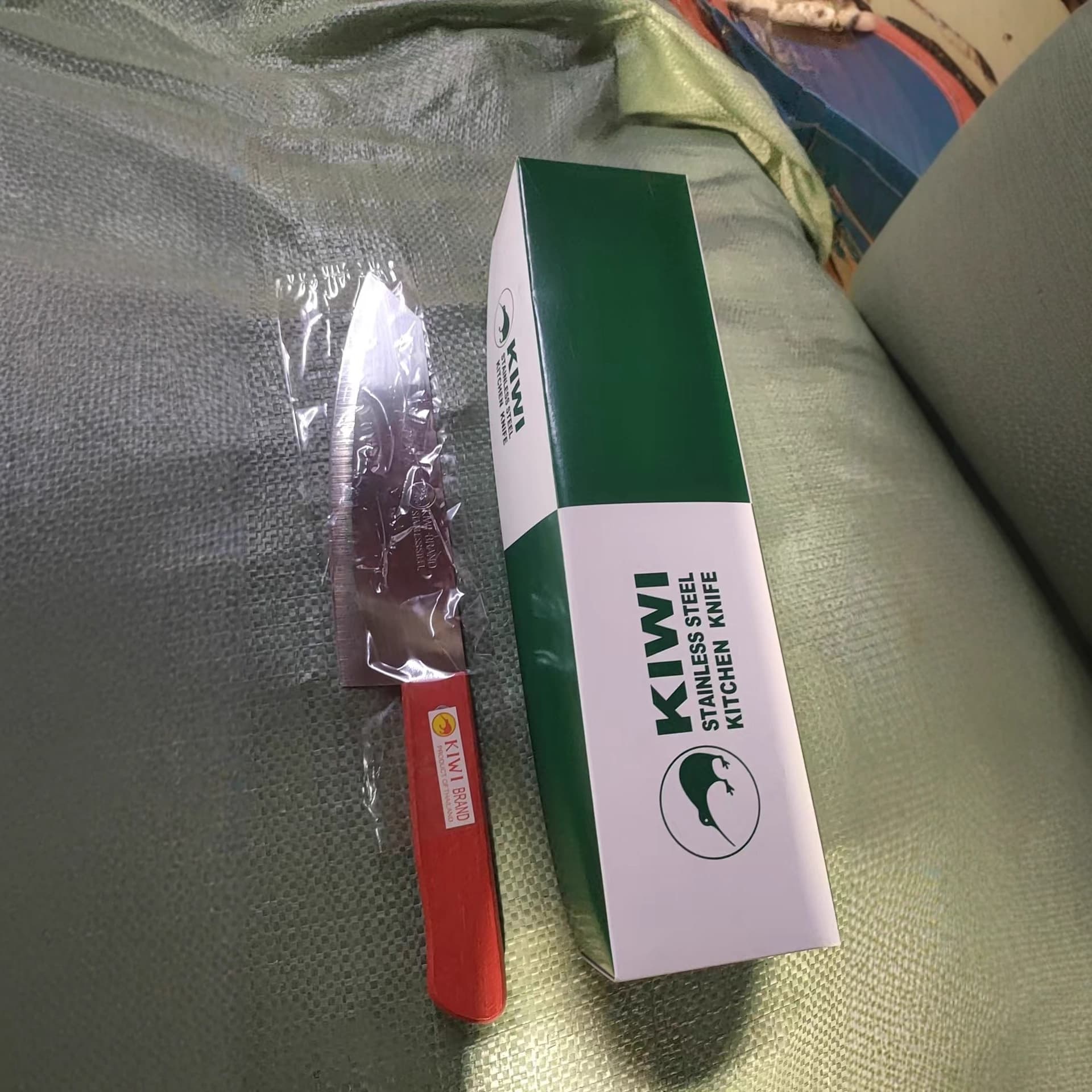 Kiwi Kangaroo Knife Thailand Exclusive 173 Small Red Wood Handle Kitchen Knife, Chef and Fruit Slicing Knife