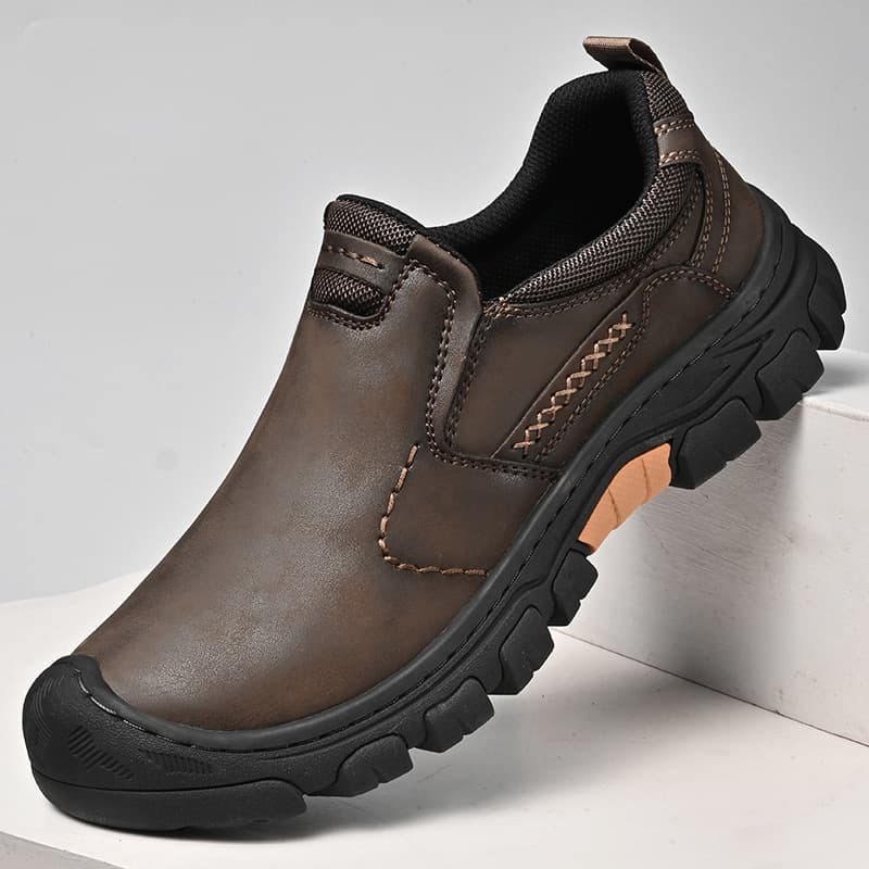 Amazon Best-Selling Men's Thick-Soled Durable Toe Outdoor Hiking Boots Work Casual Shoes Men's Leather Shoes