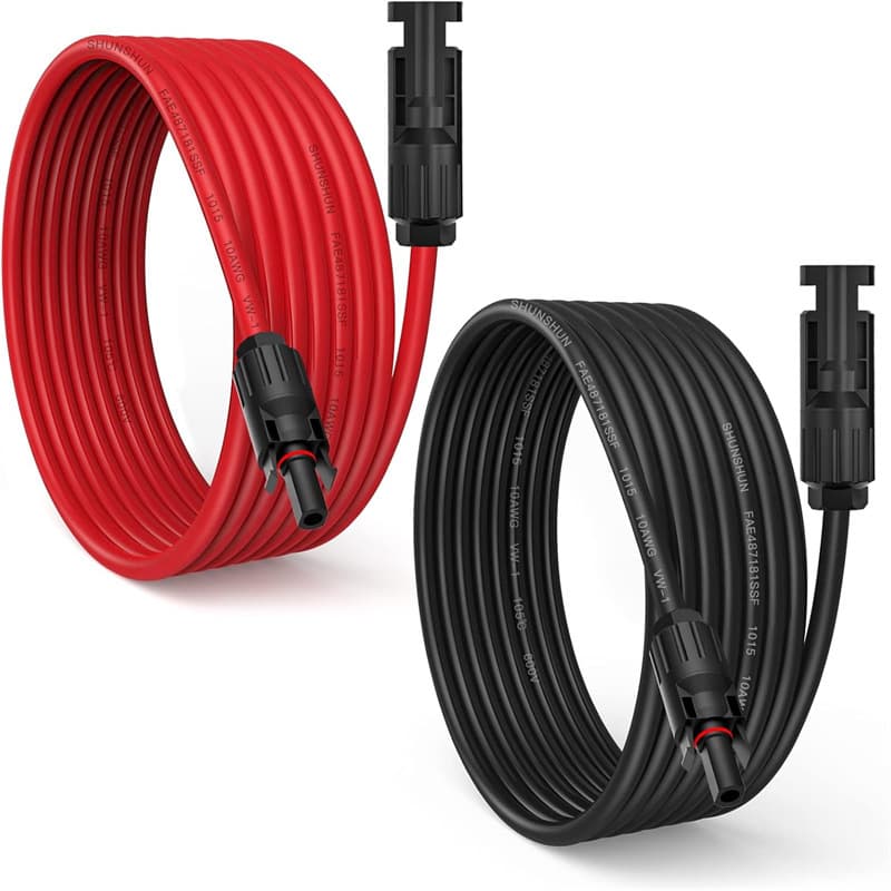 12AWG (4mm²) Solar Panel Cable MC4 PV Connector IP67 Waterproof Connector