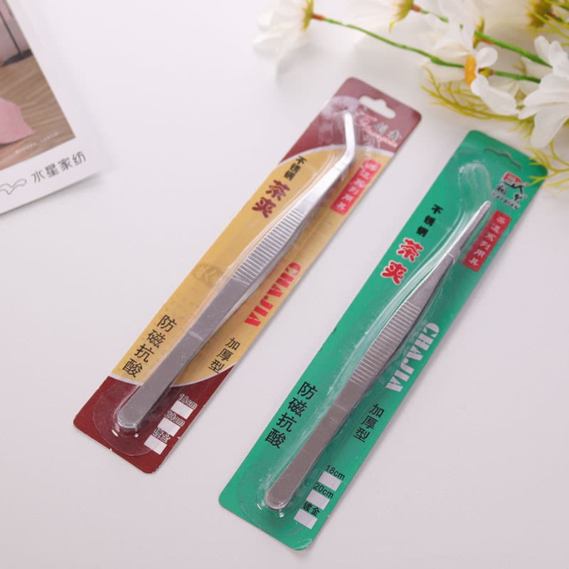 Stainless Steel Tea Tongs, Extended & Thickened Craft, Tea Tweezers, Tea Ceremony Accessories, Standard Tea Set Cup Tongs, Anti-Slip Cup Tongs