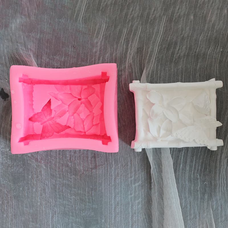 3D Butterfly Silicone Mold Square DIY Handmade Soap Resin Mold Baking Cake Mold Silicone Mold