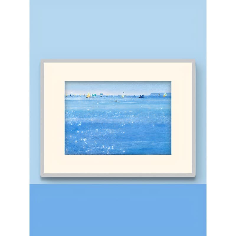 Sailing Vacation Seaside Scenery Restaurant Decorative Painting Sunset Glow Entryway Art Wall Hanging