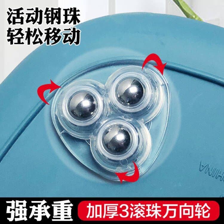 2024 adhesive swivel casters triple ball bearing no-drill silent wear-resistant load-bearing household hardware 360-degree small pulleys.