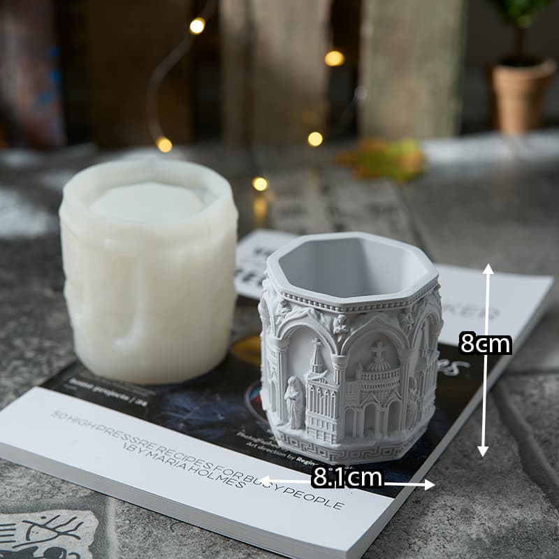 Epoxy Resin Aromatherapy Plaster Cup Vase Storage Silicone Mold Temple Cement Concrete Plaster Mould DIY
