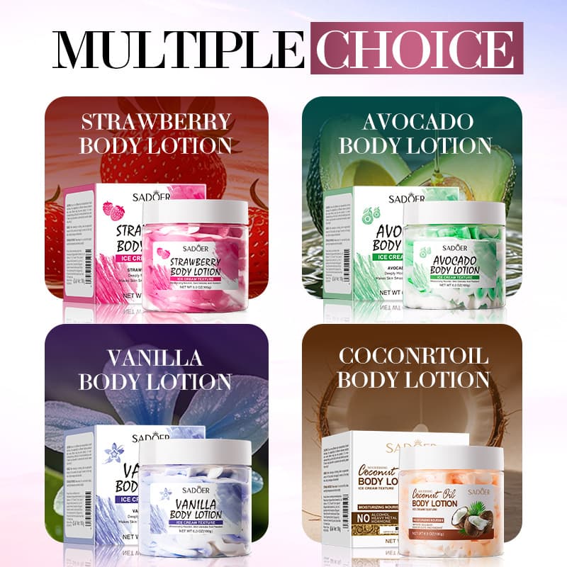 Full English SADOER Strawberry Body Lotion Autumn and Winter Moisturizing Moisturizing Body Lotion Cross-border Foreign Trade Wholesale