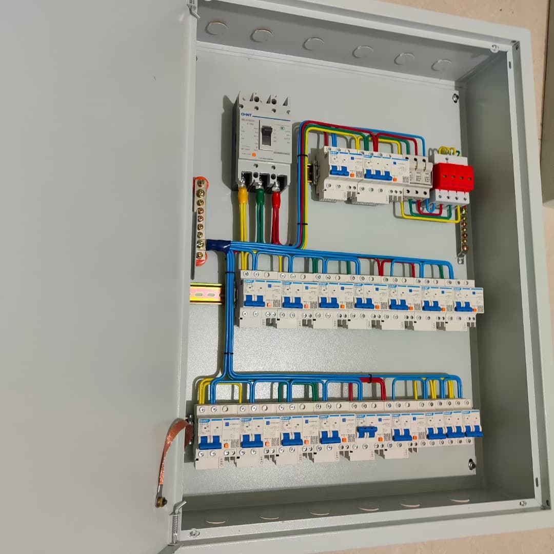 Surface-Mounted/Recessed Distribution Box Industrial Cold-Rolled Steel Power Maintenance Distribution Cabinet Chint Components Industrial-Grade Distribution Box