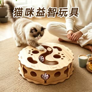 New Cat Toy Digging Fun Cat Puzzle Game Box Easy to Install Hunting Self-Entertainment Boredom Buster Factory Wholesale