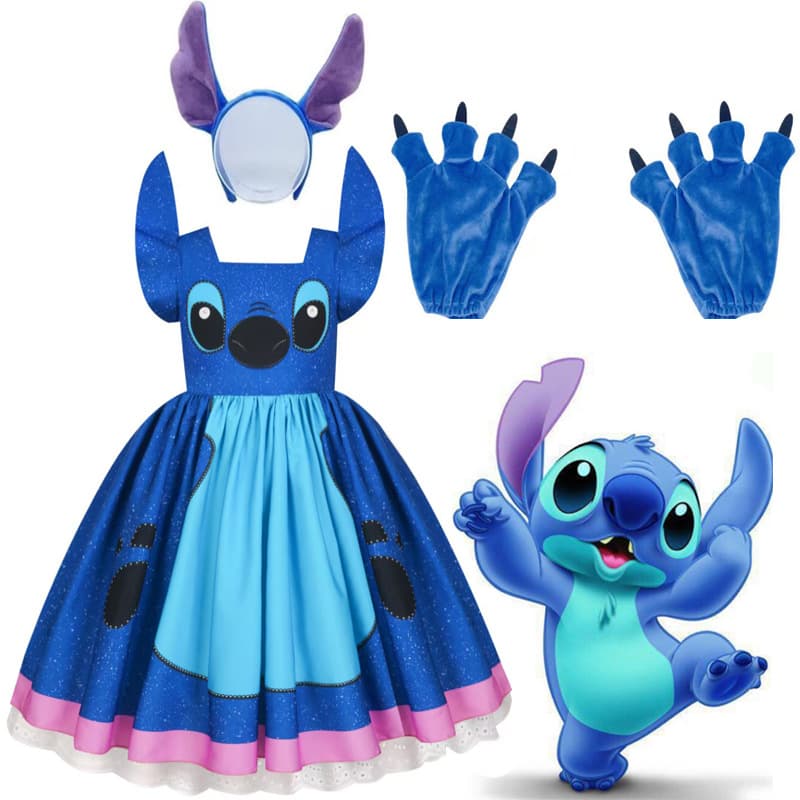 Halloween children's cartoon Stitch skirt new cosplay Stitch girl cute dress tutu skirt