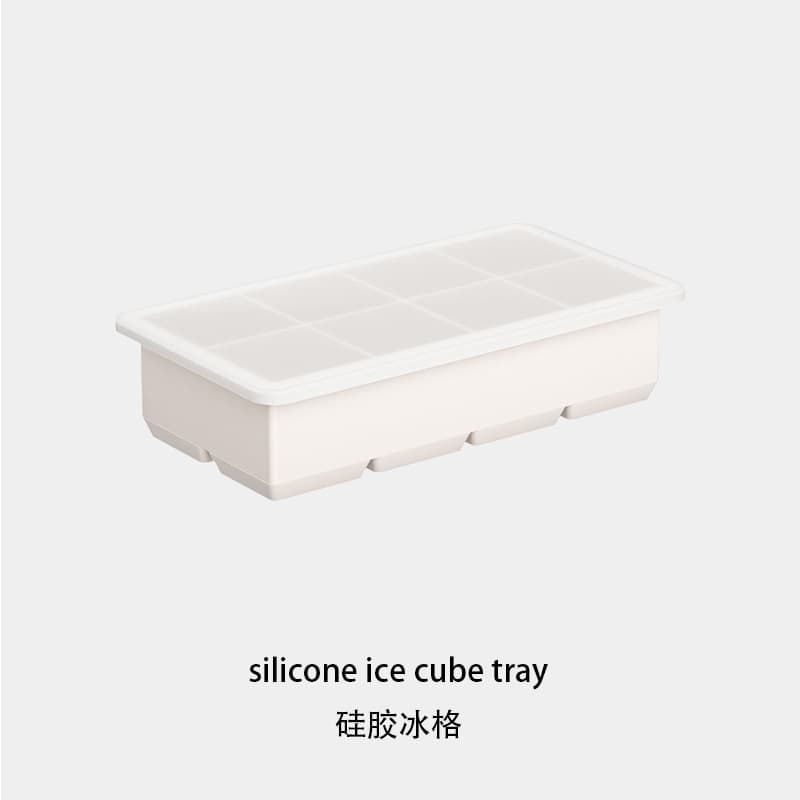 Large Silicone Ice Cube Tray Whiskey Bar Commercial Quick-Freeze Square Ice Mold DIY Ice Maker for Home Use