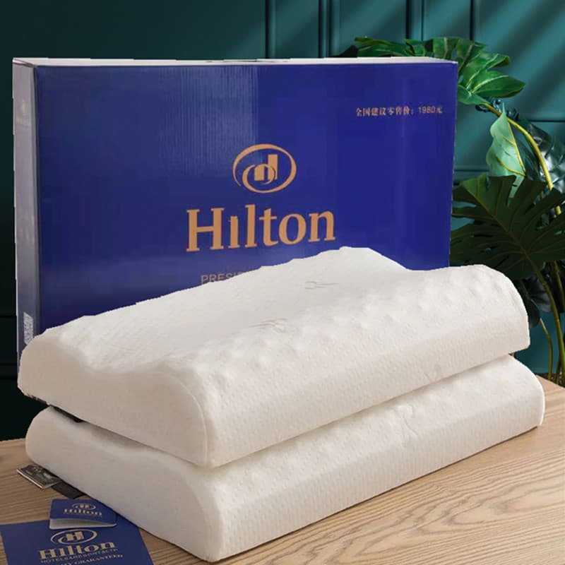 Hilton latex pillow, gift pillow, neck support pillow, imitation latex pillow core, factory direct sales, wholesale, community group purchase, drop shipping