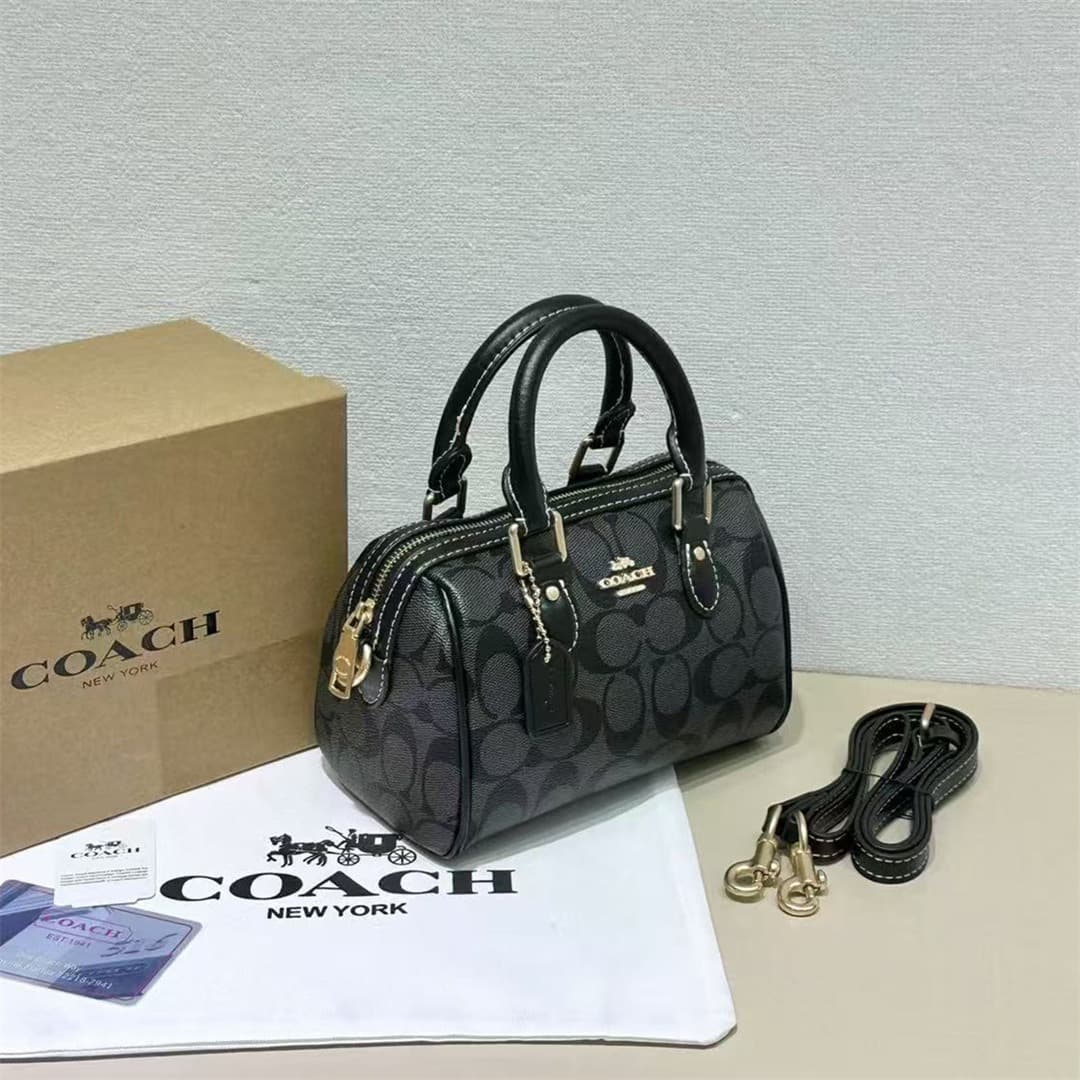 Koujia C New Rowan Classic Monogram Boston Pillow Bag Handbag Classic Monogram Crossbody Women's Bag