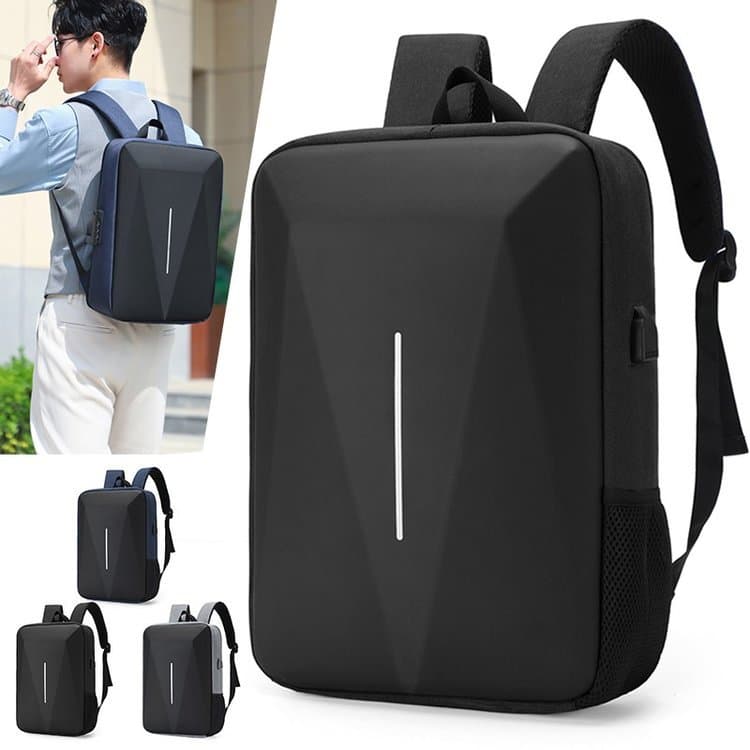 Laptop Backpack Business Casual Large Capacity Travel Bag with USB Charging Port Urban Minimalist