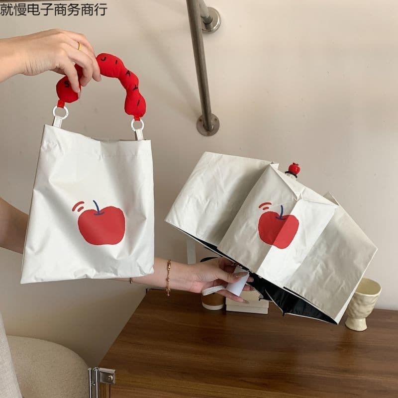 Automatic umbrella for women, high aesthetic rain and sun umbrella, sun protection and UV black coating folding sunshade student umbrella