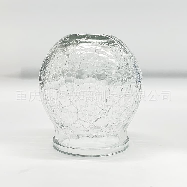 Wholesale Glass Cracked Spherical Lampshade Garden Courtyard Rooftop Balcony Decorative Round Glass Ball Light Fixture Accessories