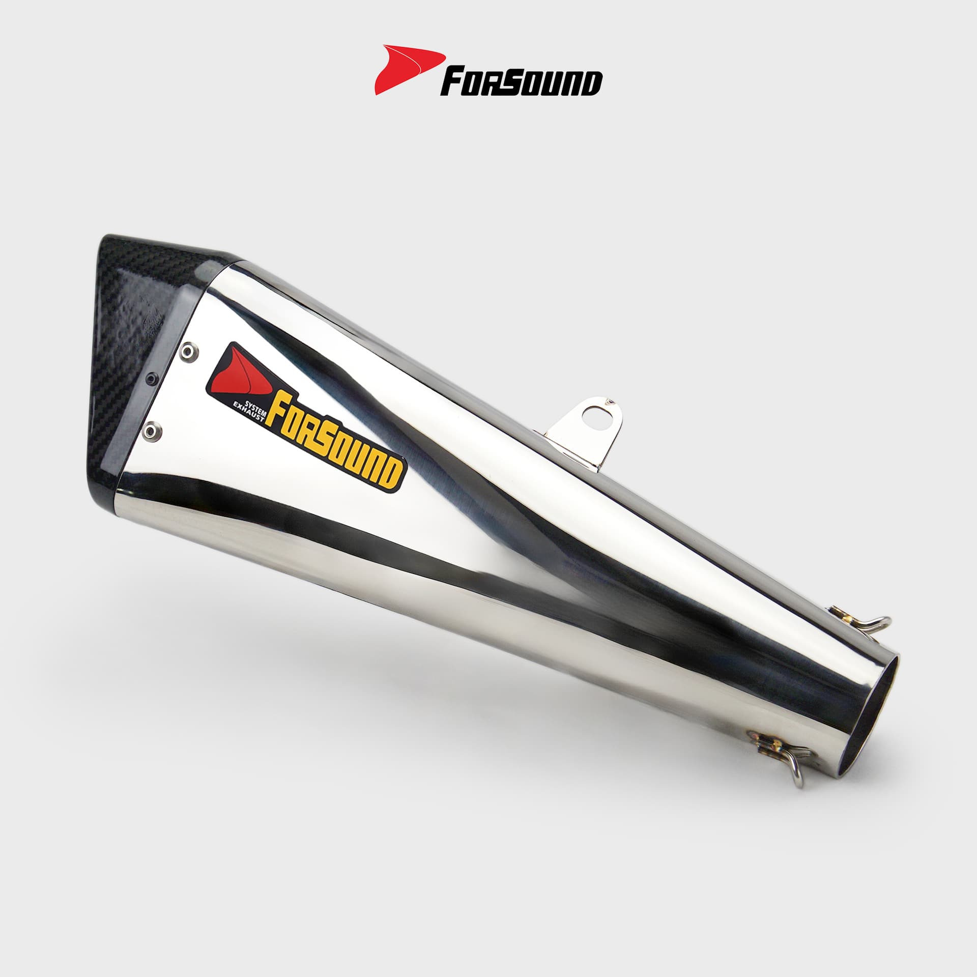 Universal Motorcycle Modification 51mm Diameter Brooks Exhaust Muffler Stainless Steel Carbon Fiber End Cap Straight Through