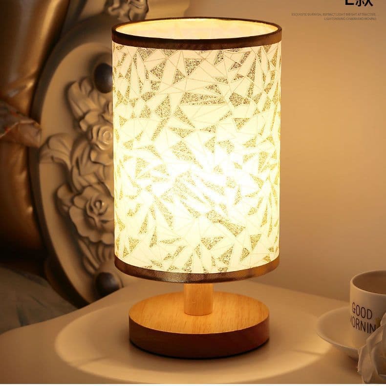 Minimalist modern night light, bedside wooden dimmable lamp, Japanese-style warm romantic lighting with remote control