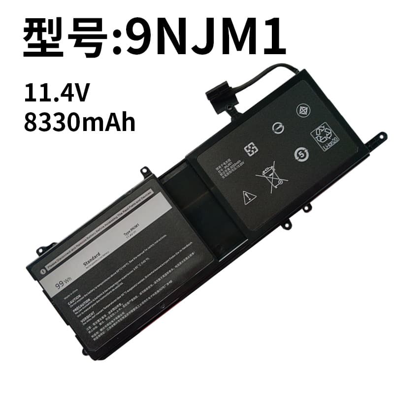 Compatible with Dell 9NJM1, Alienware 15 R3, 17 R4/R5, P31E, P69F laptop batteries