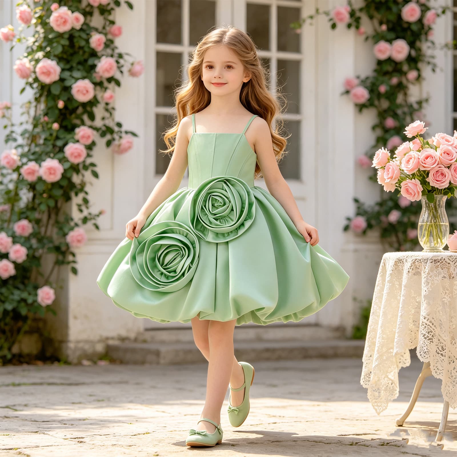 Big Kids Formal Dress Strapless Tutu Bud Skirt Little Girl Performance Dress Girls Princess Dress Stock Wholesale