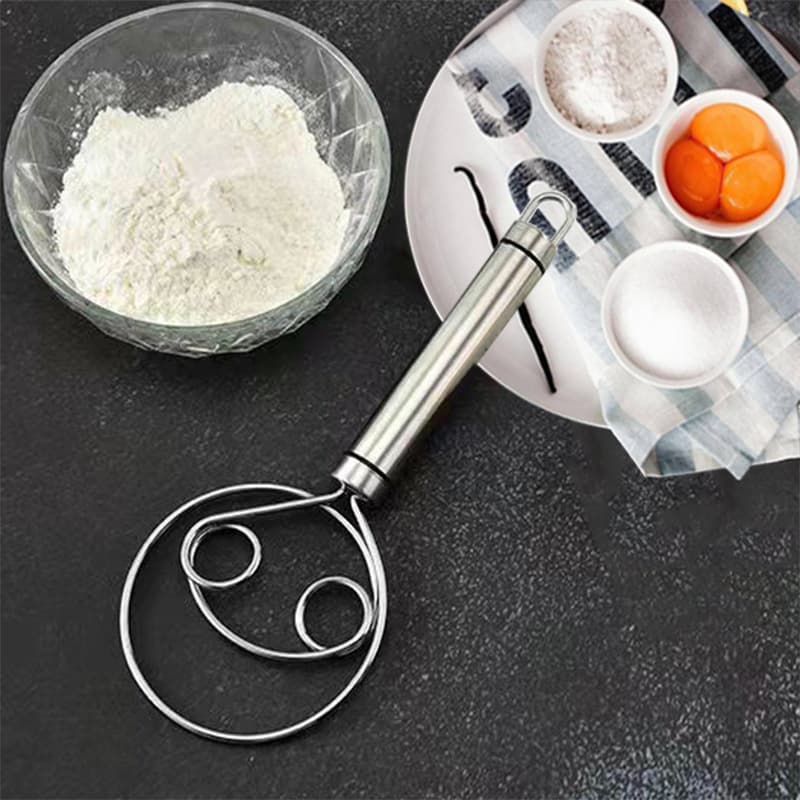 Stainless Steel Dough Mixer Flour Cake Blender Kitchen Hand Whisk Non-Stick Quick Egg Beater