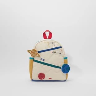 Cross-border New Planet Backpack Kids Planetary Pendant Color-block Backpack Girls Contrast Color Small Bag for Baby