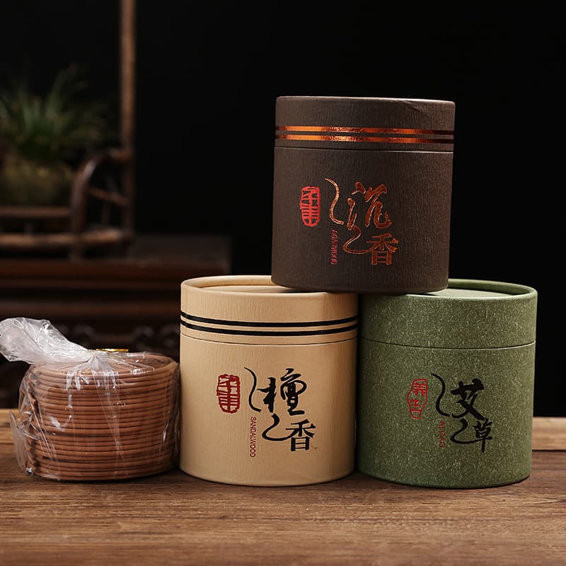 4-Hour Home Mugwort Coil Incense, Sandalwood Agarwood Aromatherapy, Pear Scent Sanitary Incense, Home Deodorizer Old Mountain Sandalwood 48 Coils