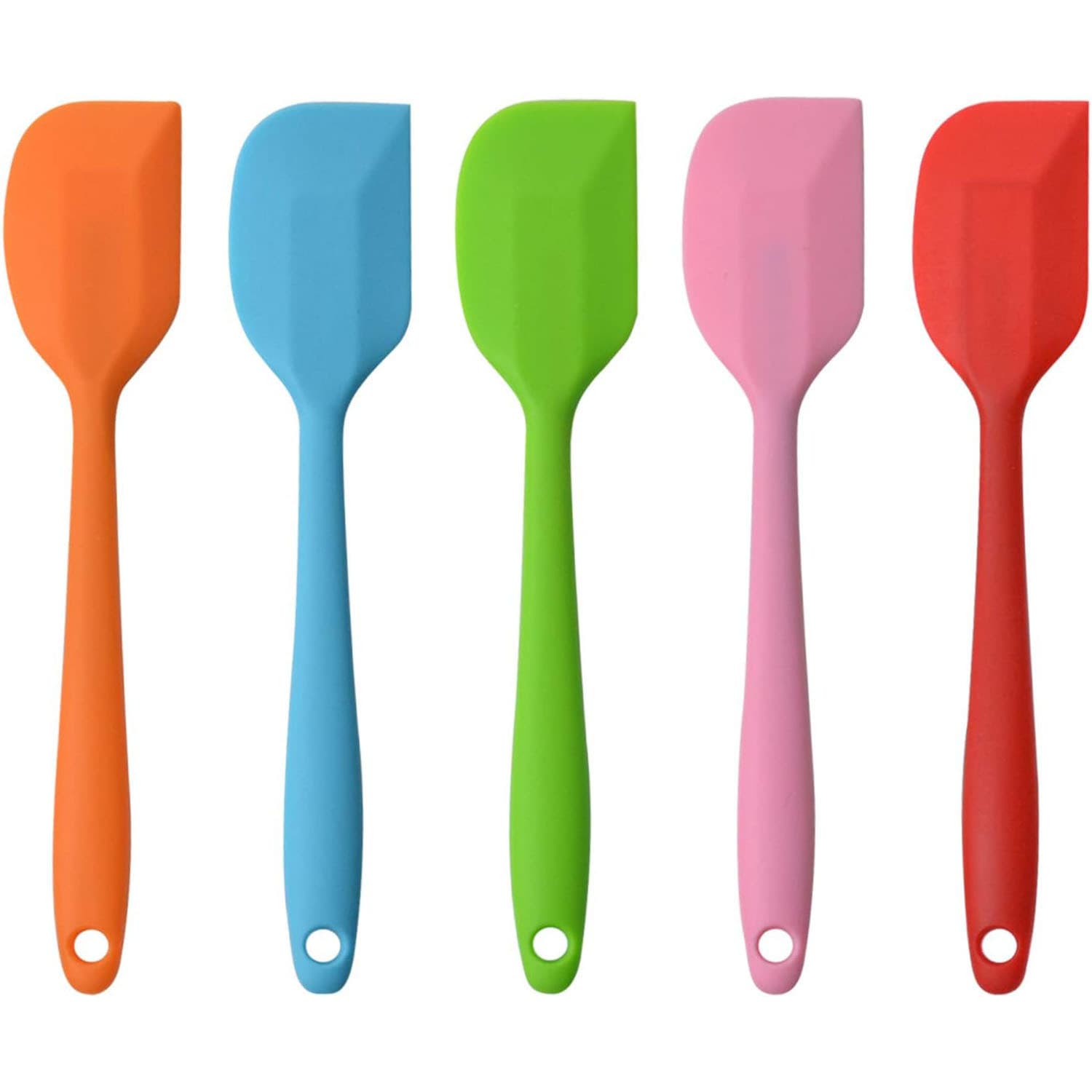 5-Piece Small Integrated Silicone Spatula Set for Chocolate Cream Mixing, Butter Spreading, Cake Baking Kitchen Utensils