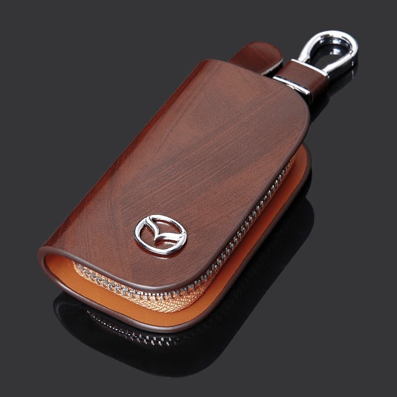 For Mazda 3 6 CX5 CX4 Atenza Key Cover Genuine Leather Keychain