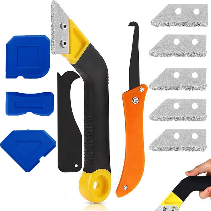 9-Piece Grouting Tool Set for Doors, Windows, Floors, and Wall Gaps, Caulk Remover, Pointing Knife, Joint Cleaner, and Saw Tool Direct Sale