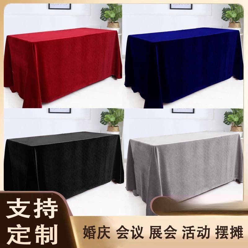 *Street Stall Cloth, Fleece Table Cover for Vendor Stalls, Night Market Jewelry Display Table Cloth, Black and Red Display Fabric