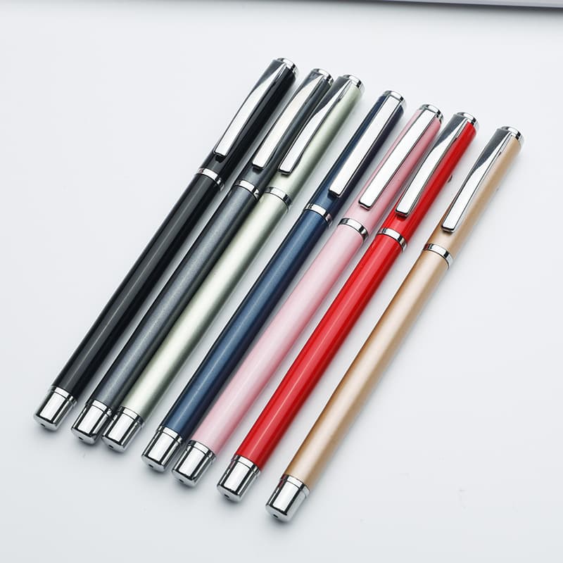 Metal Pen with Custom Printed Logo, Business Gift Pen with Engraving and Marking, Easy-To-Use Gel Pen, Black Ink Pen for Office Use